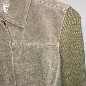 Live a Little Suede Jacket, Olive